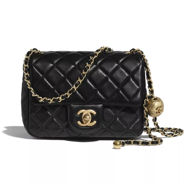 Chanel Black Sheepskin Metal Ball FLAP BAG Flap Bag - 图片 2
